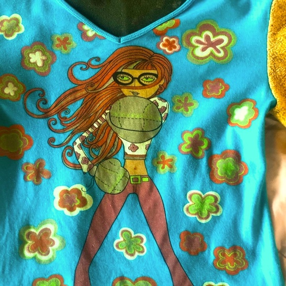 Vintage and Numbered 1997 Custo Barcelona Psychedelic Flower Long Sleeve Top - Picture 5 of 16